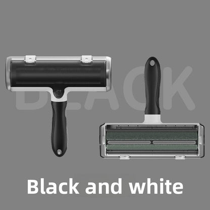 Pet roller-type hair removal brush