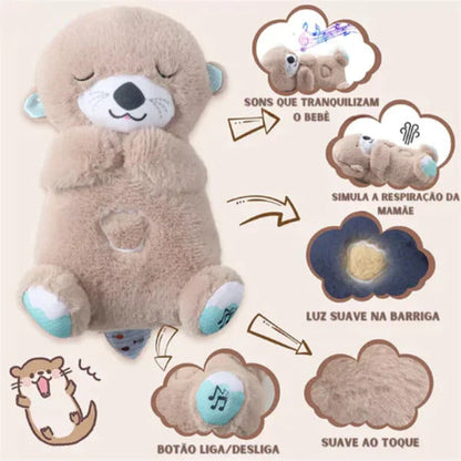 Interactive Plush Toy with Light and Music - Blue Otter