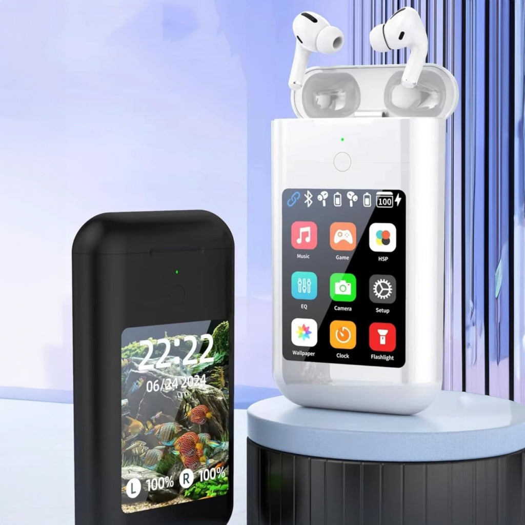 Bluetooth Headphones with Touch Screen and Powerbank ONLIKE - BLACK