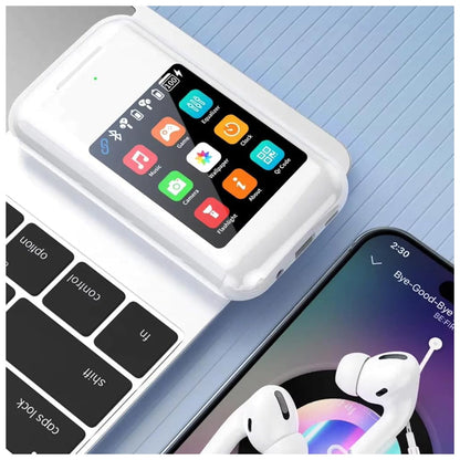 Bluetooth Headphones with Touch Screen and Powerbank ONLIKE - WHITE