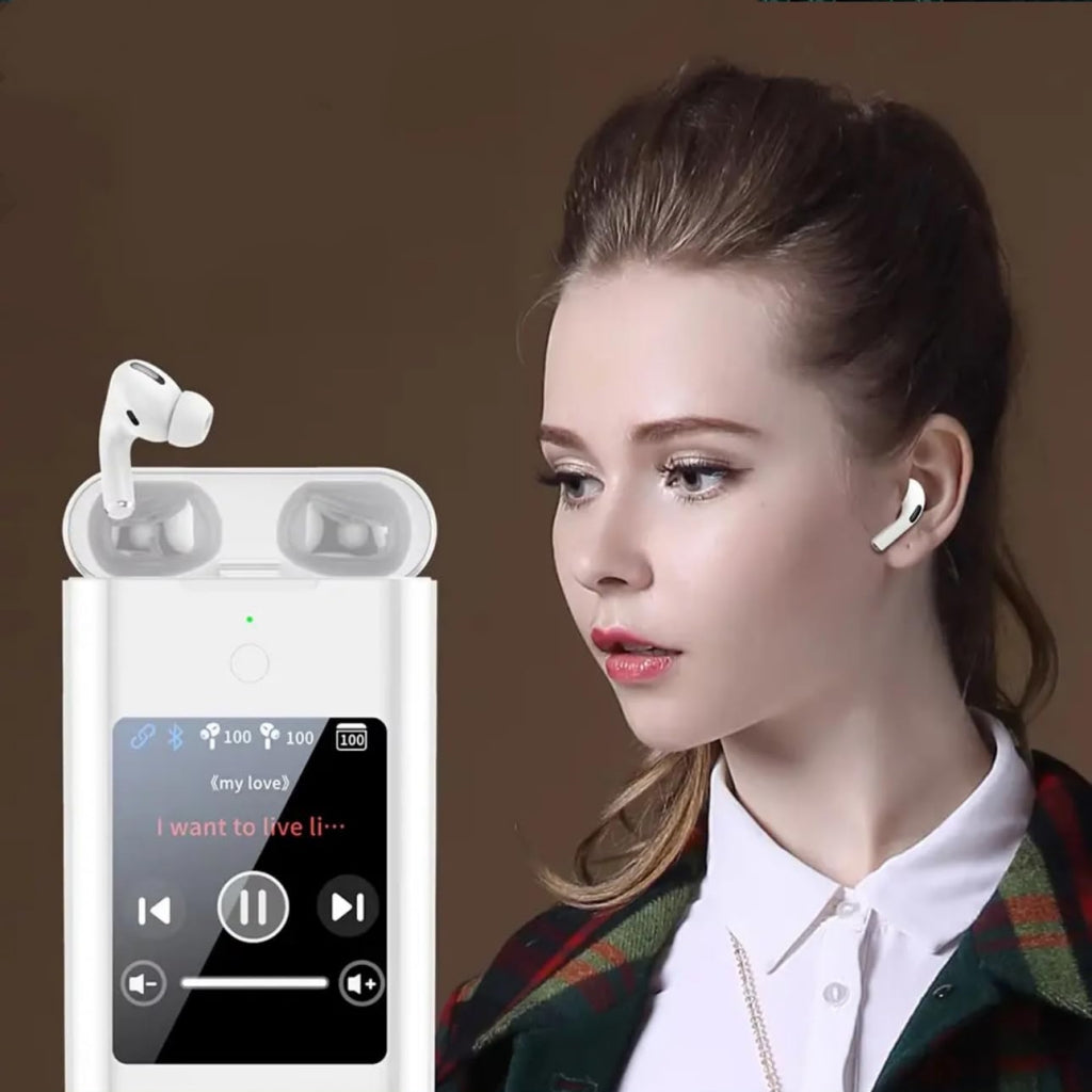 Auriculares Bluetooth ONLIKE com Ecrã Tátil e Powerbank - PRETO