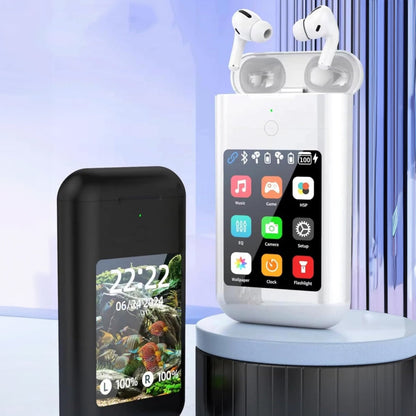 Bluetooth Headphones with Touch Screen and Powerbank ONLIKE - WHITE