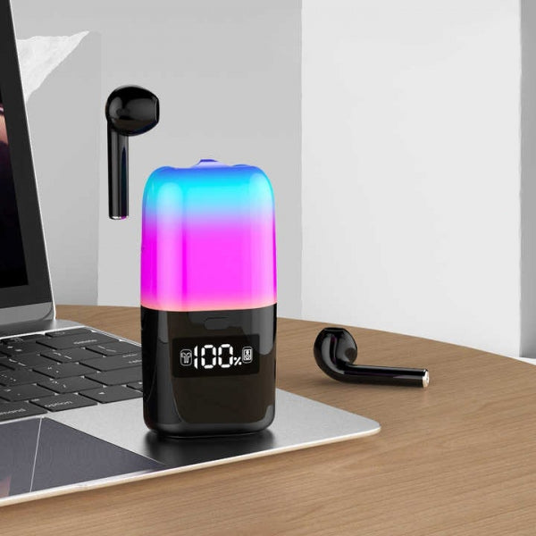 Auriculares Bluetooth com Altifalante e Luz LED