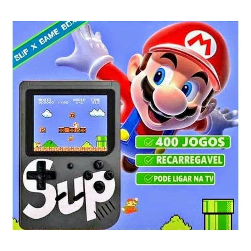 Black Retro SUP Portable Console with 400 Games