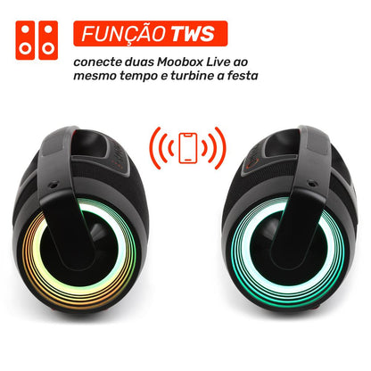 Coluna Bluetooth Portátil Moob Live