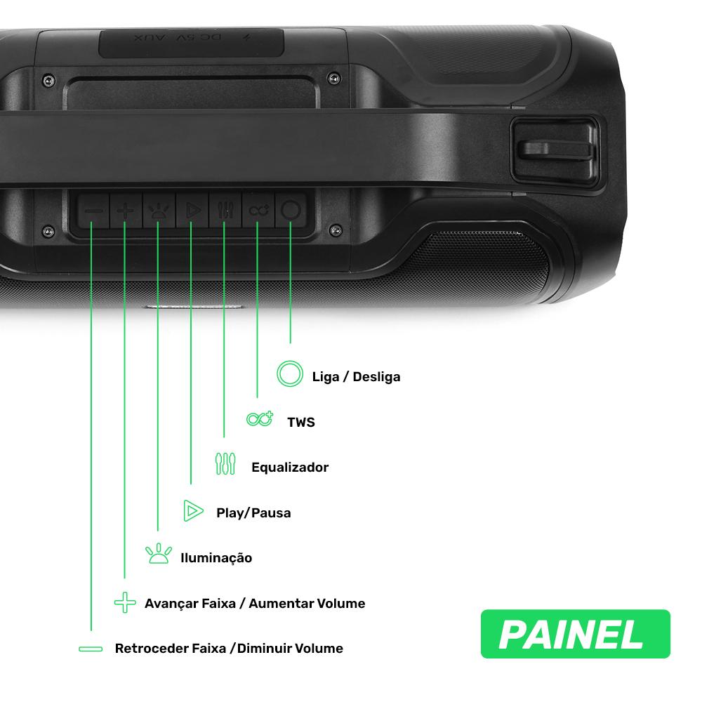 Coluna Bluetooth Portátil Moob Fun